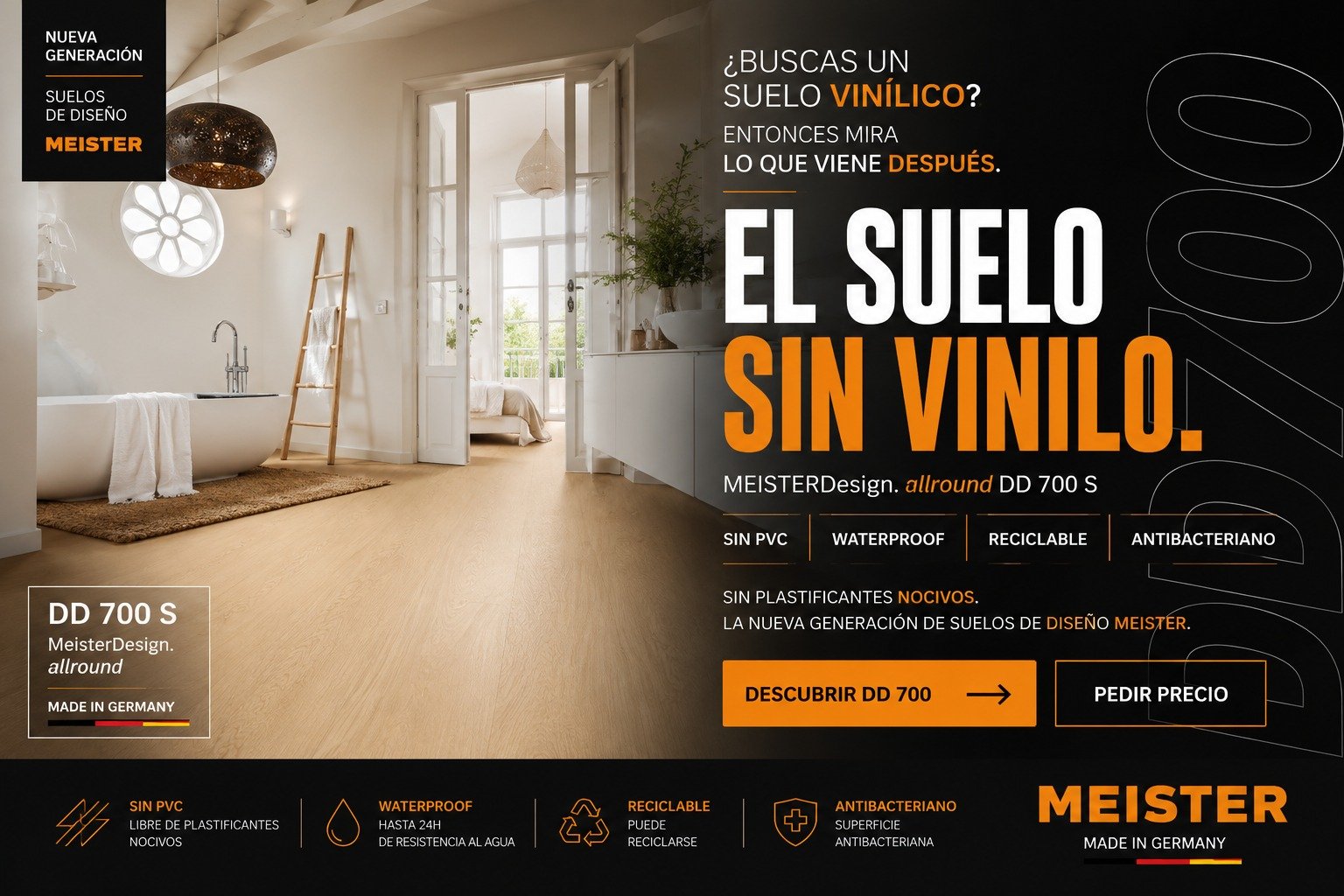 MEISTERDesign allround DD 700 S, suelo de diseño sin PVC en MEISTER Las Palmas